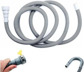 img 2 attached to 🚰 10 Ft Universal Washer Drain Hose Extension Kit with U-Bend Holder and 2 Hose Clamps, Fits 3/4” to 1-1/2” Drain Outlet - Ideal for Washing Machines