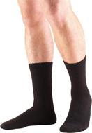 truform medical compression socks for men and 🧦 women; black, medium; 8-15 mmhg; crew length to mid-calf логотип