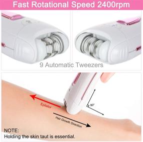 img 3 attached to 🔌 Rechargeable ElectriBrite Facial Hair Removal Epilator for Women - Cordless Electric Tweezers, Ideal for Upper Lips, Chin, Arms, Legs, and Bikini Line