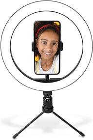 img 4 attached to Selfie Ring Light Stand Conferencing