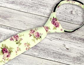 img 3 attached to Boys' Cotton Floral Skinny Zipper Tie by Spring Notion: Stylish and Versatile!