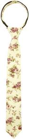 img 4 attached to Boys' Cotton Floral Skinny Zipper Tie by Spring Notion: Stylish and Versatile!