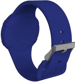 img 3 attached to 🔵 Protect Your Apple AirTag with LitoDream Soft Silicone Wristband Case Strap (1-Blue)