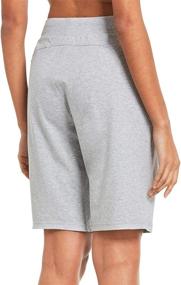 img 3 attached to 🩳 BALEAF Women's 10-Inch Cotton Athletic Bermuda Shorts - Long Lounge Yoga Walking Pajama Sweat Shorts with Pockets