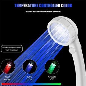 img 2 attached to STTIAO Led Handheld Shower Head: Water 🚿 Temperature Controlled Color Changing & Water Stop Feature