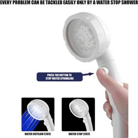 img 3 attached to STTIAO Led Handheld Shower Head: Water 🚿 Temperature Controlled Color Changing & Water Stop Feature