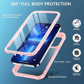 img 2 attached to Red2Fire iPhone 13 Pro Case: 360° Full Body Protection with Built-in Screen Protector - Pink