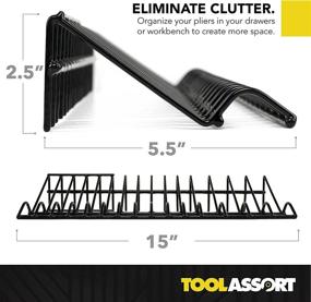 img 2 attached to 🔧 Efficient Plier Organizer Rack - 2 Pack for Insulated, Spring Loaded & Regular/Wide Handle Pliers - Convenient Toolbox Storage and Organization Holder for Chest Drawers