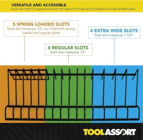 img 1 attached to 🔧 Efficient Plier Organizer Rack - 2 Pack for Insulated, Spring Loaded & Regular/Wide Handle Pliers - Convenient Toolbox Storage and Organization Holder for Chest Drawers