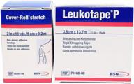 🩹 leukotape p combo pack: 1.5-inch x 15-yds &amp; cover-roll stretch: 2-inch x 10-yds (one roll each) логотип