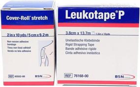 img 1 attached to 🩹 Leukotape P Combo Pack: 1.5-Inch x 15-Yds &amp; Cover-roll Stretch: 2-Inch x 10-Yds (One Roll Each)