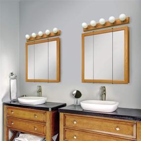 img 3 attached to 🔎 Honey Oak Tri-View Solid Wood Mirrored Medicine Cabinet by Design House 545301, 30" W x 30" H