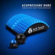 fitness junction back stretcher for lumbar support and spinal pain relief with multi-level design, lower back massager and chair back support - includes two massage balls logo