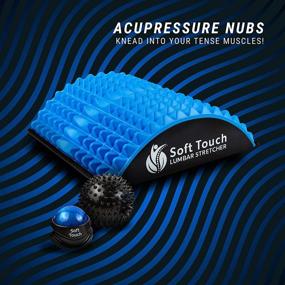 img 2 attached to Fitness Junction Back Stretcher for Lumbar Support and Spinal Pain Relief with Multi-level Design, Lower Back Massager and Chair Back Support - Includes Two Massage Balls