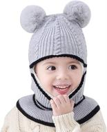 stay warm and playful with kacota winter knitted earflap bear pink boys' accessories for cold weather logo