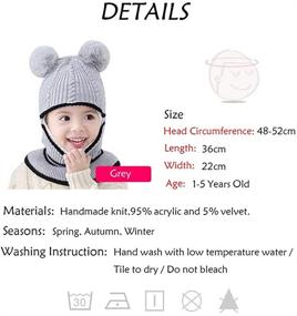 img 3 attached to Stay Warm and Playful with Kacota Winter Knitted Earflap Bear Pink Boys' Accessories for Cold Weather