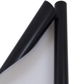 img 4 attached to 🎁 JAM PAPER Глянцевая черная оберточная бумага - 25 кв. футов - рулон продается отдельно