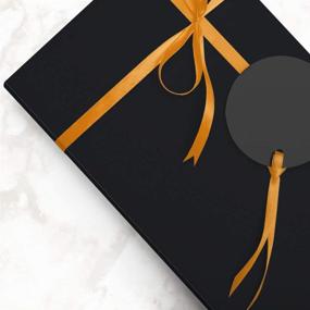 img 1 attached to 🎁 JAM PAPER Glossy Black Wrapping Paper - 25 Sq Ft - Individually Sold Roll