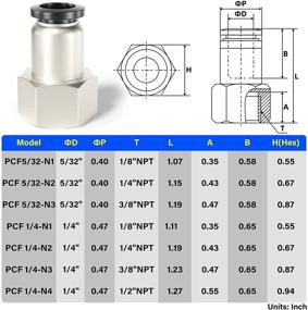 img 3 attached to 💨 N2 1/4 PCF Pneumatic Straight Fittings