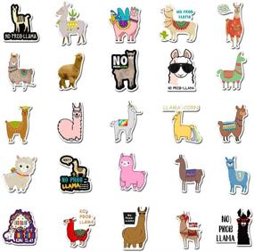 img 1 attached to 🦙 Cute Alpaca Stickers: 50 PCS Lama Stickers for Water Bottles and Laptops