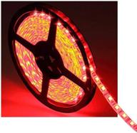 💧 waterproof red led strip light - 16.4ft/5m, 300 smd 2835 leds, ip65 water-resistance - cuttable led tape (no power supply/plug) логотип