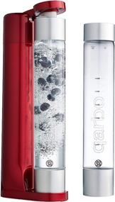 img 4 attached to Twenty39 Qarbo - Sparkling Water Maker and Fruit Infuser - High-Quality Carbonation Machine with Two 1L BPA Free Bottles - Enhances Flavor while Carbonating Beverages (Metallic-Red)