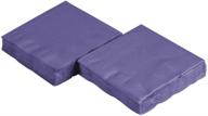 purple 3 ply beverage napkins supply logo