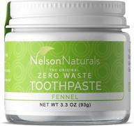 🌿 nelson naturals fennel fluoride free toothpaste: gentle dental care in 3.3 oz logo