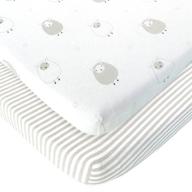👶 breathable pure jersey cotton baby cradle sheets - arms reach co sleeper compatible (18x36x2) - unisex logo