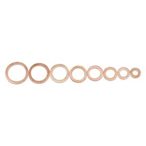 img 2 attached to 🔩 150Pcs DYWISHKEY Copper Metric Sealing Washers Set: 8 Sizes - High-Quality Assortment