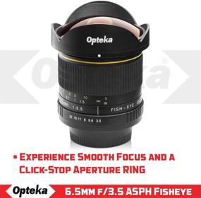 img 1 attached to Opteka 6.5mm f/3.5 Professional Ultra Wide Angle Aspherical Fisheye Lens for Canon EF-Mount Cameras: EOS 90D, 80D, 77D, 70D, 60D, 50D, 7D, Rebel T8i, T7i, T7s, T6s, T6i, T6, T5i, T5, T4i, T3i, T3, T2i and SL3