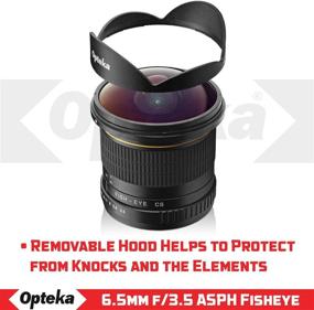 img 2 attached to Opteka 6.5mm f/3.5 Professional Ultra Wide Angle Aspherical Fisheye Lens for Canon EF-Mount Cameras: EOS 90D, 80D, 77D, 70D, 60D, 50D, 7D, Rebel T8i, T7i, T7s, T6s, T6i, T6, T5i, T5, T4i, T3i, T3, T2i and SL3