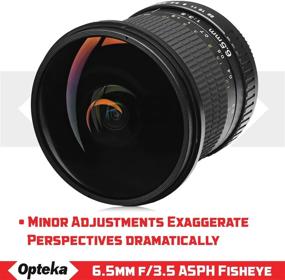 img 3 attached to Opteka 6.5mm f/3.5 Professional Ultra Wide Angle Aspherical Fisheye Lens for Canon EF-Mount Cameras: EOS 90D, 80D, 77D, 70D, 60D, 50D, 7D, Rebel T8i, T7i, T7s, T6s, T6i, T6, T5i, T5, T4i, T3i, T3, T2i and SL3