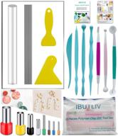 polymer clay tools kit - 22pcs cutters, tissue blade, bigger acrylic board, clay roller, scraper sculpting tools - ideal for clay earrings & jewelry making, perfect for beginners and clay lovers logo