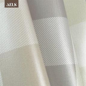 img 1 attached to Waterproof Oil Proof Tablecloth Stain Resistant Washable Printed Table Cover Decorative Polyester Fabric Table Cloths Dining Room Gray Light