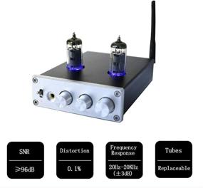 img 3 attached to DILVpoetry R50 6J4 Tube Amplifier HiFi Audio Stereo Digital Amplifier Headphone Amplifiers Bluetooth Treble Bass Desktop Preamplifier Preamp (Silver) - Enhanced SEO-Friendly Version