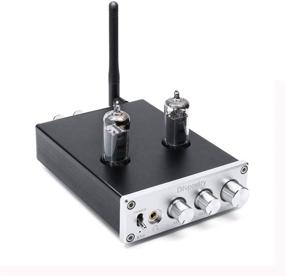 img 4 attached to DILVpoetry R50 6J4 Tube Amplifier HiFi Audio Stereo Digital Amplifier Headphone Amplifiers Bluetooth Treble Bass Desktop Preamplifier Preamp (Silver) - Enhanced SEO-Friendly Version