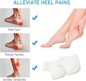 img 3 attached to 👠 Silicone Gel Heel Cups for Women & Men - Dr. Pedi Heel Protectors, Moisturizing Heel Pads for Blister & Cracked Foot, 1 Pair