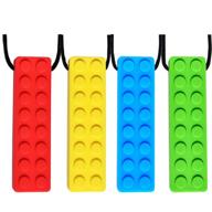 sensory chew necklace bundle for kids: teething, adhd, autism & biting relief - food grade silicone oral motor chewy teether - 4pcs set for boys & girls logo