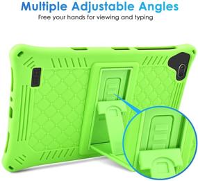 img 1 attached to DETUOSI 8 inch Silicone Case for Samsung Galaxy Tab A 8.0 2019, Teclast P80X/P80H - Green (SM-T290/T295/T297) - with Strap & Tablet Stylus Pen - Protective Cover for Kids