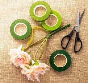 img 2 attached to 🌿 Floral Tape - 12-Pack Florist Tape, Green Adhesive for Bouquet Wrapping, Floral Arrangement and Crafts, 0.47" x 30 Yards, 4 Green Shades