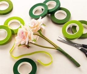 img 3 attached to 🌿 Floral Tape - 12-Pack Florist Tape, Green Adhesive for Bouquet Wrapping, Floral Arrangement and Crafts, 0.47" x 30 Yards, 4 Green Shades