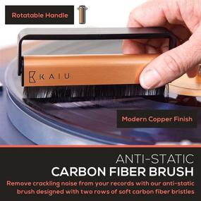 img 1 attached to 🎵 KAIU Vinyl Record Cleaner - LP Discwasher Kit with Solution, Anti-Static Carbon & Velvet Brush, Protector, Microfiber Cloth - Turntable Stylus Cleaning Solution