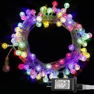 🌟 waterproof 100-led globe string lights for bedroom, 43ft with 8 modes - decorative fairy lights for patio, yard, garden, tree, christmas, wedding, party - plug in and connectable - multi-color логотип