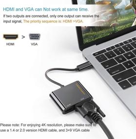 img 2 attached to 🔌 Кабель CableCreation Mini DisplayPort в адаптер HDMI VGA: конвертер Thunderbolt 2 для MacBook Pro, iMac, телевизора, проектора, мониторов 4K UHD - черный