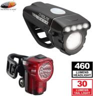 🚲 cygolite dash 460 lumen headlight & hotshot micro 30 lumen tail light combo set: usb rechargeable bicycle lights in black and red - compact and efficient logo