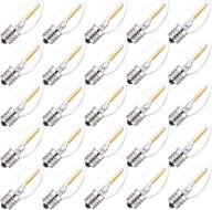 25 pack-c7 led night light bulbs, christmas string light replacement bulb, 0.6 watt equivalent to 7 watt, warm white 2700k, e12 candelabra base, clear glass (c7-25 pack) логотип