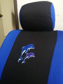 img 3 attached to Yupbizauto Dolphin Universal Embroidery Headrest