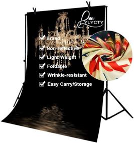 img 1 attached to 💎 European Crystal Chandelier Black Backdrop Studio Props - Lyly County Photography Background 5x7ft Indoor Decorations LY024