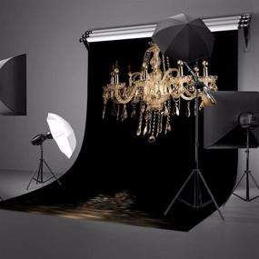 img 3 attached to 💎 European Crystal Chandelier Black Backdrop Studio Props - Lyly County Photography Background 5x7ft Indoor Decorations LY024